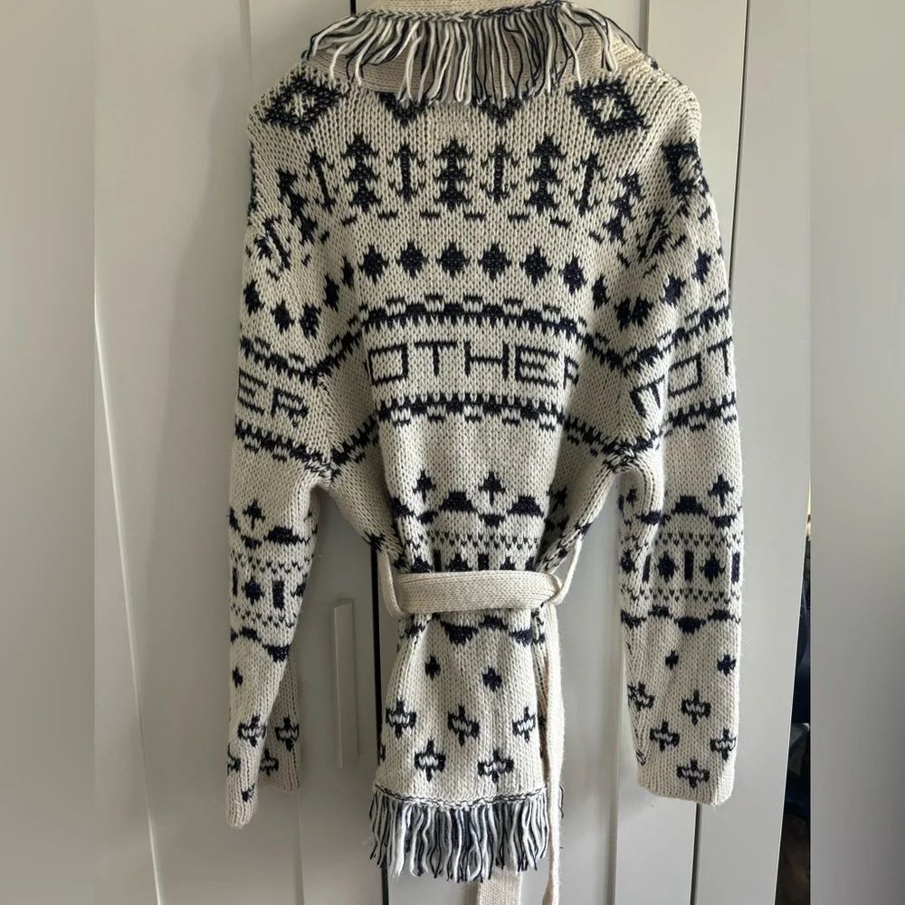 Mother Belted Fringe Cardigan - Picture 3 of 9